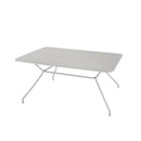 Tavolo da Giardino 150x80xH75 cm in metallo Cara Grigio-1