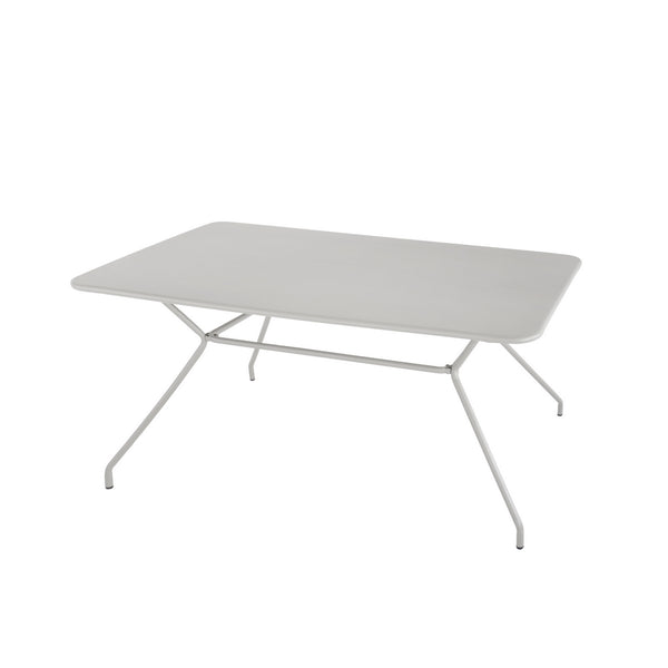 Tavolo da Giardino 150x80xH75 cm in metallo Cara Grigio sconto