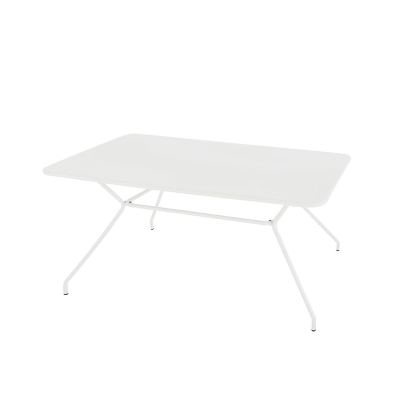 Tavolo da Giardino 150x80x75h cm in metallo Cara Bianco-1