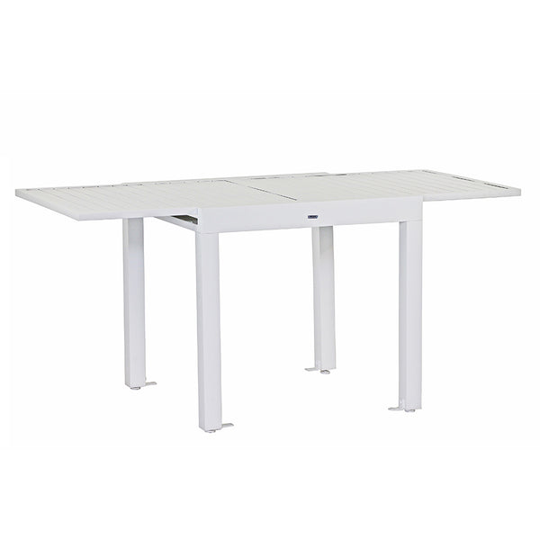 sconto Tavolo da Giardino Allungabile 82/163x82xH75 cm in alluminio Lipari Bianco