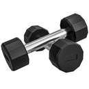 Set 2 Manubri Palestra Esagonali 2 kg con Impugnatura Antiscivolo Nero-1