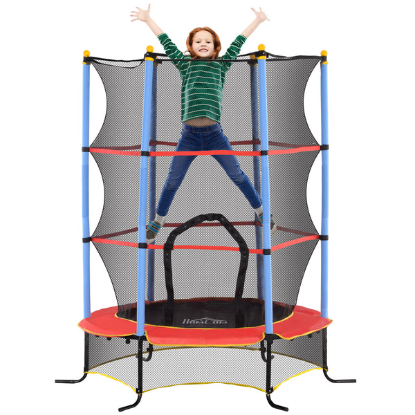 sconto Trampolino Elastico per Bambini da 3 Anni Ø175 cm con Rete di Protezione Multicolore