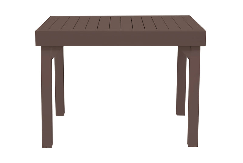 Tavolo Allungabile da Giardino 106/212x75x75 cm Capannori in Alluminio Chocolate-1