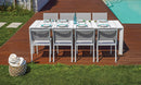 Tavolo Allungabile da Giardino 165/250x90x75 cm Anzio in Alluminio Bianco-4