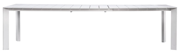 acquista Tavolo Allungabile da Giardino 200/300x100x75 cm Nettuno in Alluminio Bianco