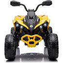 Quad Elettrico per Bambini Licenza Can-Am Renegade 12V ATV Telecomando e Ammortizzatori Giallo  -2