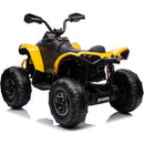 Quad Elettrico per Bambini Licenza Can-Am Renegade 12V ATV Telecomando e Ammortizzatori Giallo  -4