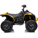 Quad Elettrico per Bambini Licenza Can-Am Renegade 12V ATV Telecomando e Ammortizzatori Giallo  -7