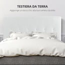 Testiera Letto Matrimoniale Imbottita Design a Bottoni 160x7x120 cm in Pelle PU Bianca-4