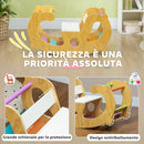 Gioco per Bambini 2 in 1 Arco Montessoriano Sedia a Dondolo 91x41x48 cm in Legno di Pino  -6