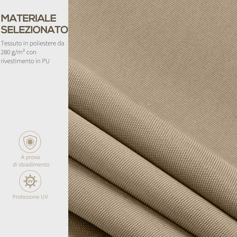 Telo di Ricambio per Tenda a Bracci in Poliestere Anti UV da 4x2,5m Beige-4