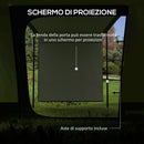 Tenda da Campeggio 4 Posti Impermeabile con Zona Notte e Zona Giorno 460x300x200 cm in Poliestere Verde-5