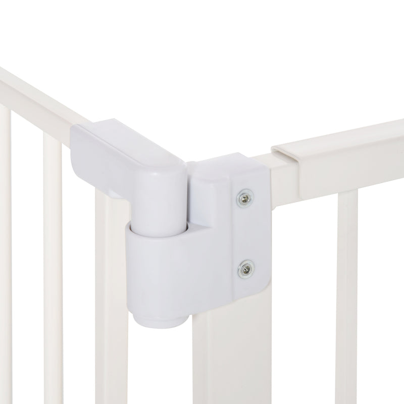 Cancelletto di Sicurezza per Cani Montaggio a Pressione Chiusura Automatica 76,2A cm Bianco -8