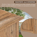 Casetta Box Da Giardino a 2 Ante Stile Country 77x55x72 cm in Legno Marrone -6