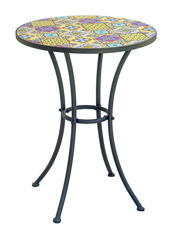 prezzo Tavolo da Giardino Ø55x72 cm Mosaico con Mosaico Design Maiolica