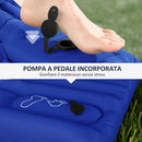 Materasso Gonfiabile Singolo con Pompa a Pedale Incorporata 195x70x10 cm in Plastica 190T Blu-5