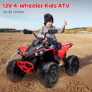 Quad Elettrico per Bambini Licenza Can-Am Renegade 12V ATV Telecomando e Ammortizzatori Rosso  -3