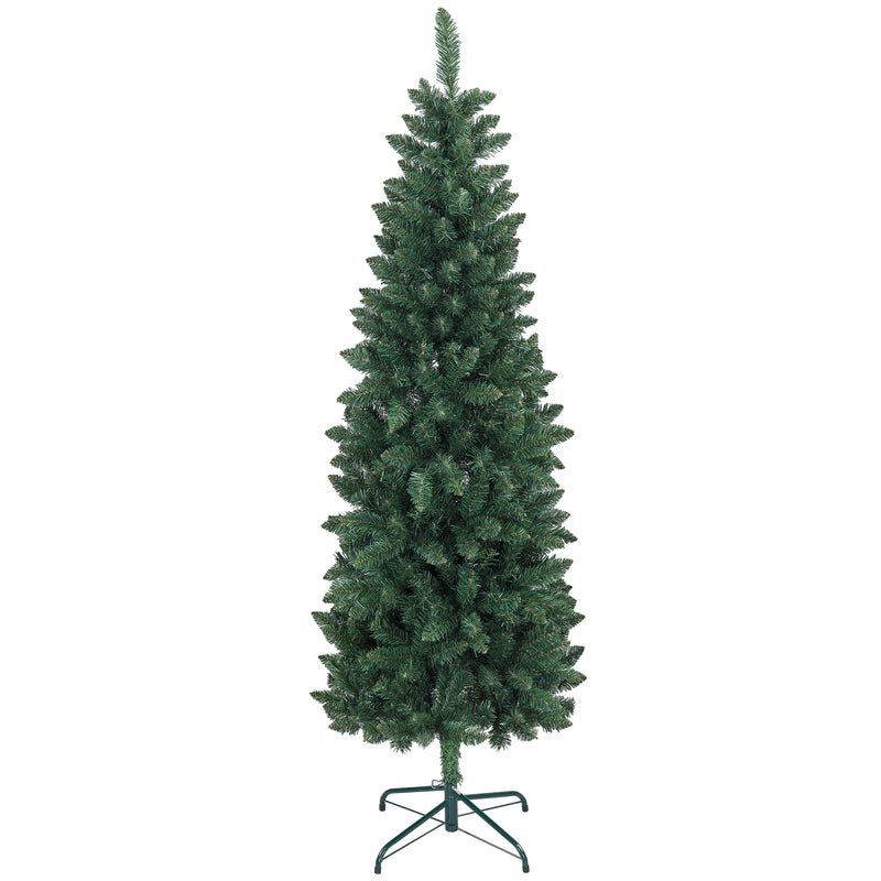 Albero di Natale Artificiale 180 cm 479 Rami Design Alto e Stretto Verde -1