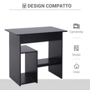 Scrivania Moderna Porta PC e Ripiano Tastiera Estraibile 80x45x75 cm Nero  -5