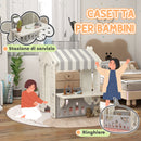 Casetta per Bambini da Interno in PP Crema   -4