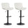 Set 2 Sgabelli alti da Bar 55x51x90/110 cm in Similpelle Bianco