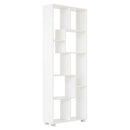 Libreria design moderno 70x178x24 cm in legno bianco opaco-1