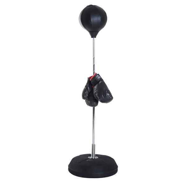 online Punching Ball Sacco Boxe da Terra Altezza Regolabile 126-144 cm con Guantoni Nero