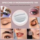 Specchio Trucco Make Up da Tavolo Luci Regolabili 3 Colori USB 31x41,5x3 cm Bianco -7