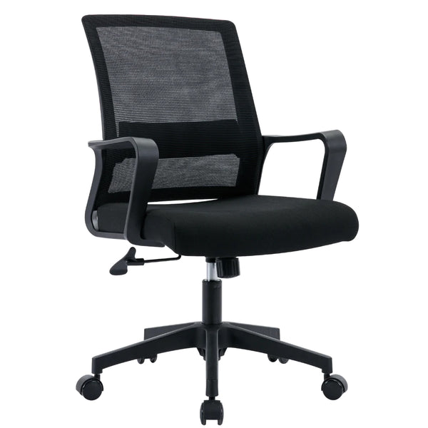 Sedia Operativa da Ufficio 45x51x94/100h cm Ergonomica con Supporto Lombare Nera online