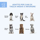 Recinto per Cani Taglia Grande 2,1x1,85x1,2m Tetto in Tessuto Oxford Anti UV Argento e Grigio-4