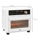 Forno Elettrico 1500W 13L 12 Programmi Friggitrice ad Aria Bianco -3