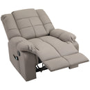 Poltrona Relax con 8 Punti Massaggio e Reclinazione a 165° 94x99x99 cm in Similpelle Grigio-1