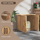 Casetta Box Da Giardino a 2 Ante Stile Country 77x55x72 cm in Legno Marrone -5