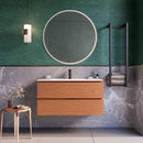 Mobile bagno sospeso 100 cm Rovere Cartagena Seattle con Specchio Led Retroilluminato Bonussi-1