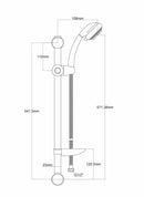 Set Colonna Doccia Saliscendi con Mensola e Doccetta Cromato Bonussi-2