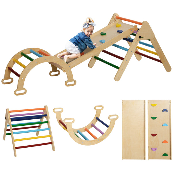 Gioco per Bambini 5 in 1 Triangolo e Arco Montessori Rampa per Arrampicata sconto