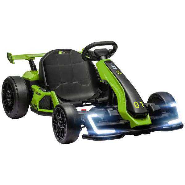 Go Kart Elettrico per Bambini 24V 12km/h con Seggiolino Regolabile Verde online