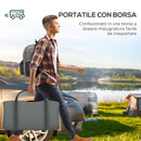 Tenda da Campeggio 4 Posti Impermeabile con Zona Notte e Zona Giorno 460x300x200 cm in Poliestere Verde-8