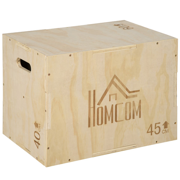 acquista Plyo Box 3 Altezze 45x40x60 cm in Legno di Faggio