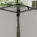 Set 2 Pareti Laterali per Gazebo 3x3m e 3x6m con Finestre 293x193 cm in PE e Plastica Bianco-8