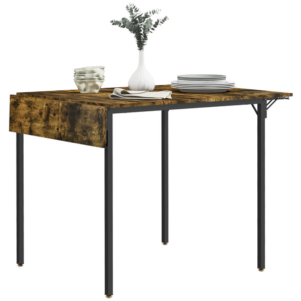 Tavolo da Pranzo a Ribalta 2-4 Persone Stile Industriale 120x79x79 cm Marrone Rustico online