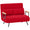 Divano Letto Schienale Regolabile 102x73x81 cm in Velluto Rosso