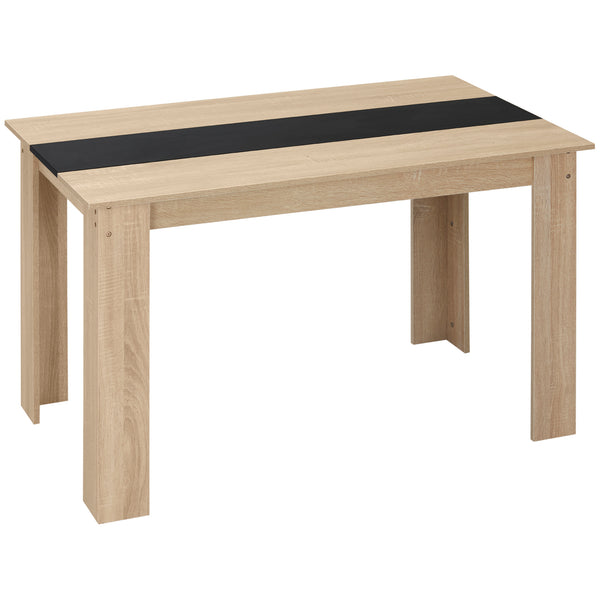 Tavolo da Pranzo Moderno per 4-6 Persone 120x69x75 cm Nero e Legno acquista