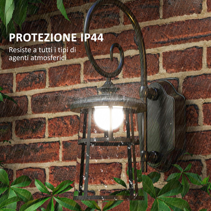 Lampada da Esterno con Pannello Solare 16,5x25,5x41 cm Impermeabile IP44 e Accensione Automatica Nero-7