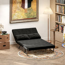 Divano Letto Schienale Regolabile 102x73x81 cm in Velluto Nero -9