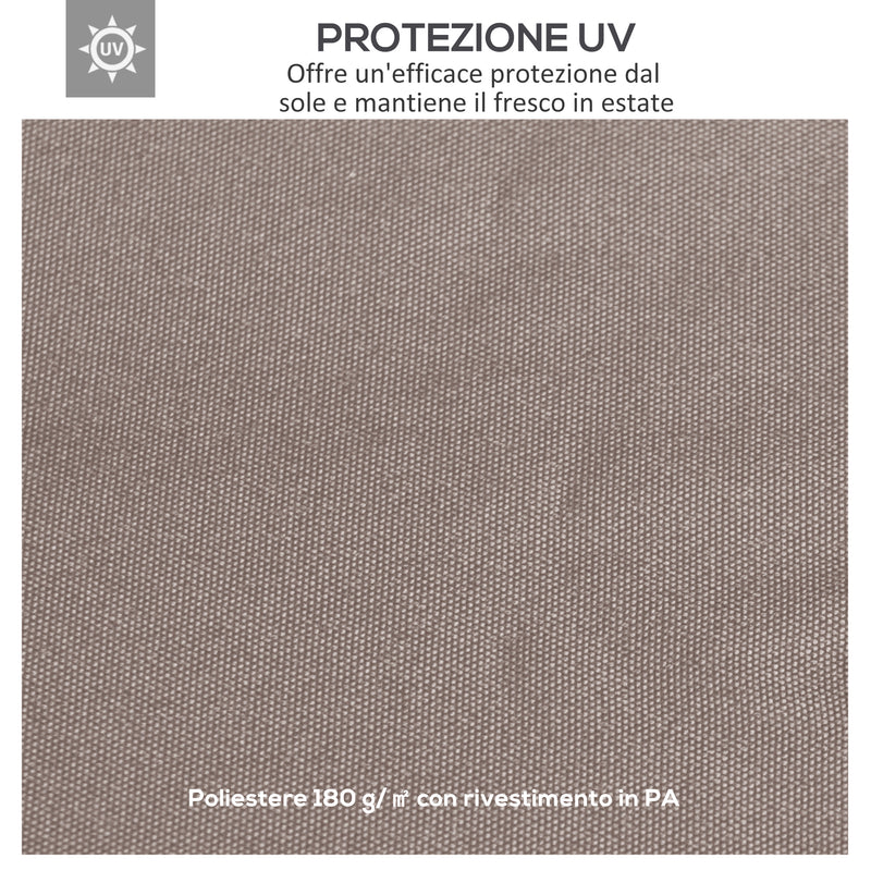 Tetto di Ricambio per Gazebo 3x3m con Prese d'Aria e Fori di Drenaggio 298x295 cm in Poliestere Beige-4