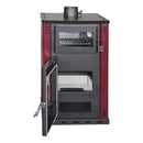 Stufa a Legna con Forno 62x59xH102 cm 27,6Kw Elsa Rossa-2