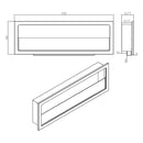 Camino a Bioetanolo da Incasso a Parete 120x15x40 cm Furore 120 Nero -9