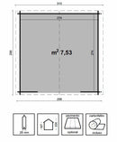 Casetta da Giardino Porta Doppia 300x300 cm in Legno Astrid-5