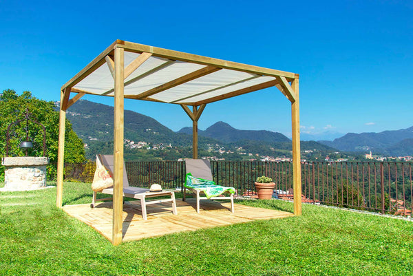 prezzo Telo Copertura per Pergola da Giardino Ponza Ombreggiante in PVC Microforato Bianco